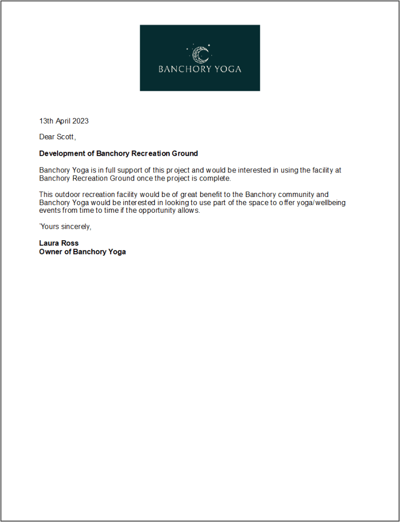 The Dee Street MUGA Project Banchory Outdoor and Active