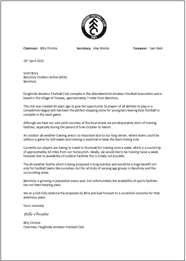 The Dee Street MUGA Project Banchory Outdoor and Active